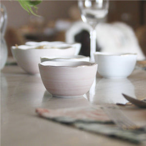 CONJUNTO DE BOWLS DE CERÂMICA AQUARELA P 10,5CM X 10,5CM X 6CM