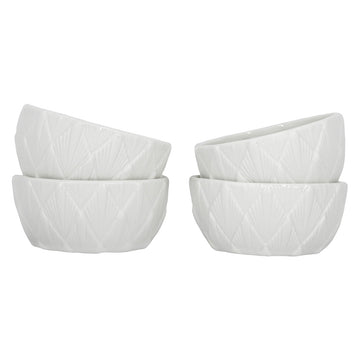 CONJUNTO MINI BOWLS DE CERÂMICA GEOMÉTRICO 11,7CM X 11,7CM X 5,5CM