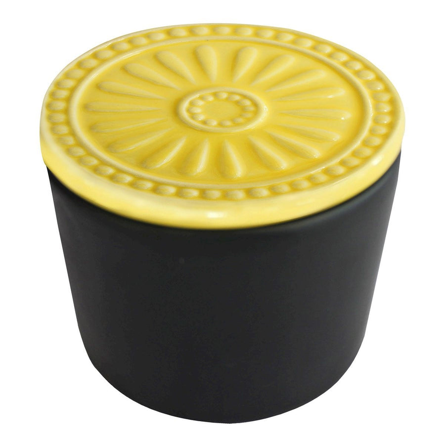 POTE DE CERÂMICA QUADRINHO DE GIZ PEQUENO 11 CM