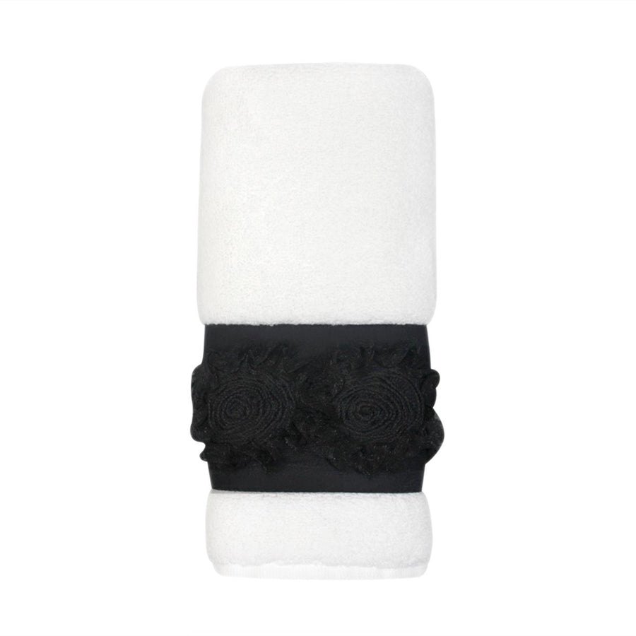 TOALHA DE LAVABO ALGODÃO BLACK BRANCO