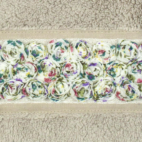 TOALHA LAVABO ALGODÃO ALISO BEGE