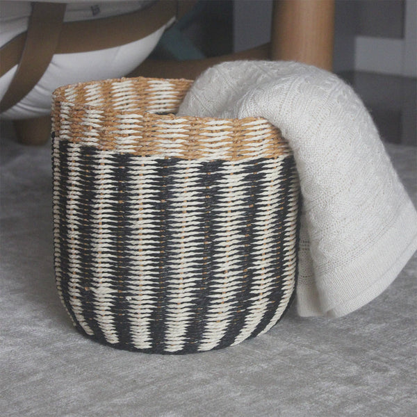 CESTO DE CORDA BANGKOK TRICOLOR 34 X 33 CM