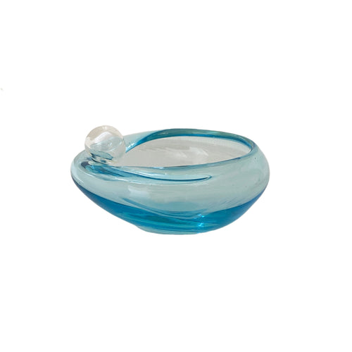 BOWL BUBBLE DE VIDRO SOPRADO À MÃO TURQUESA