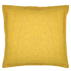 CAPA DE ALMOFADA RÚSTICA NATURAL AMARELO 50 X 50 CM