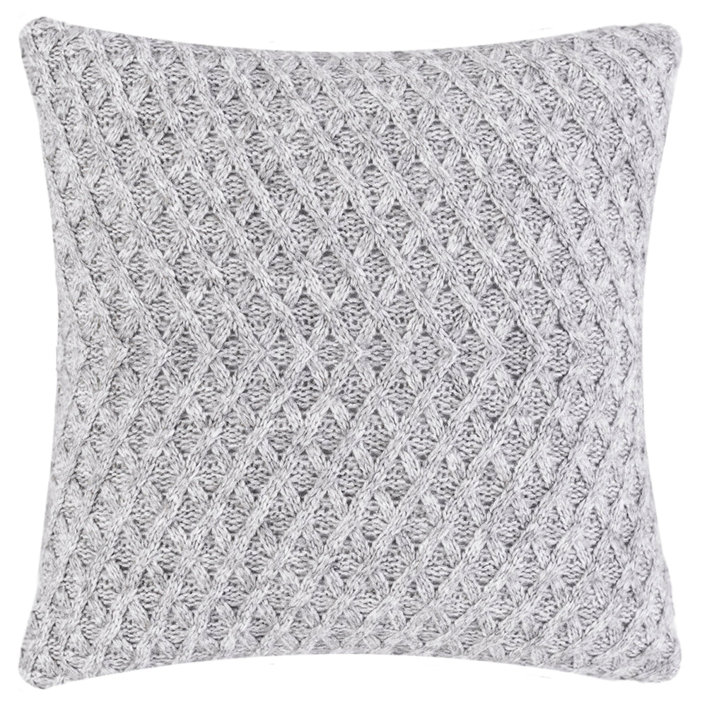 CAPA DE ALMOFADA LOSANGOS CASHMERE TOUCH CINZA 50X50 CM