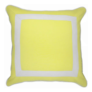 CAPA DE ALMOFADA LINO AMARELO E CINZA