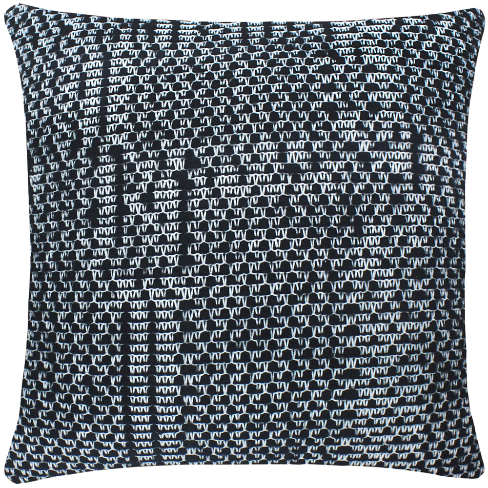 CAPA DE ALMOFADA TRICOT MESCLA IRREGULAR PRETO 50X50 CM