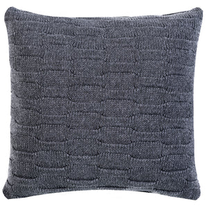 CAPA DE ALMOFADA TRICOT PLUS BLOCOS CINZA CHUMBO 50X50 CM