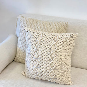Almofada de macrame handmade