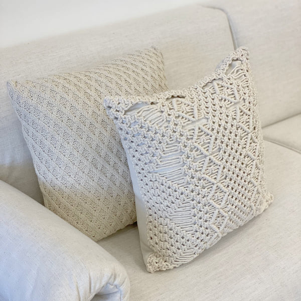 Almofada de macrame 