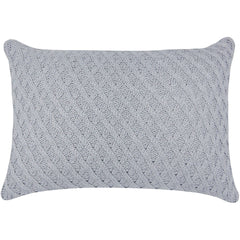 CAPA DE ALMOFADA TRICOT PLUS LOSANGOS CINZA 50X35