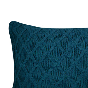 CAPA DE ALMOFADA TRICOT PLUS GOTAS RETANGULAR AZUL 60X40 CM