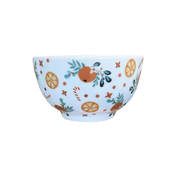 BOWL DE PORCELANA FLOR DE LARANJEIRA 14 X 7(H) CM