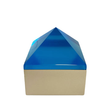 CAIXA PIRÂMIDE AZUL G 12X12 CM