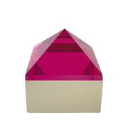 CAIXA PIRÂMIDE ROSA G 12X12 CM