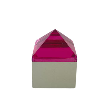 CAIXA PIRÂMIDE ROSA P 9X9 CM