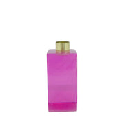 Castiçal de resina bloco rosa