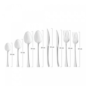 FAQUEIRO 48 PEÇAS AÇO INOX MODERN PRATA