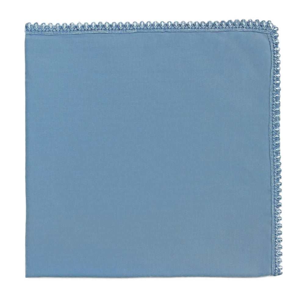 guardanapo azul com renda