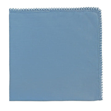 guardanapo azul com renda