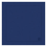 GUARDANAPO DE LINHO VISCO BARRA LARGA PREMIUM AZUL ÍNDIGO 55X55 CM