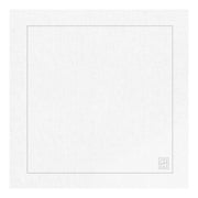 GUARDANAPO DE LINHO VISCO BARRA LARGA PREMIUM BRANCO 55X55 CM