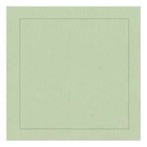 GUARDANAPO DE LINHO VISCO BARRA LARGA PREMIUM VERDE 55X55  CM