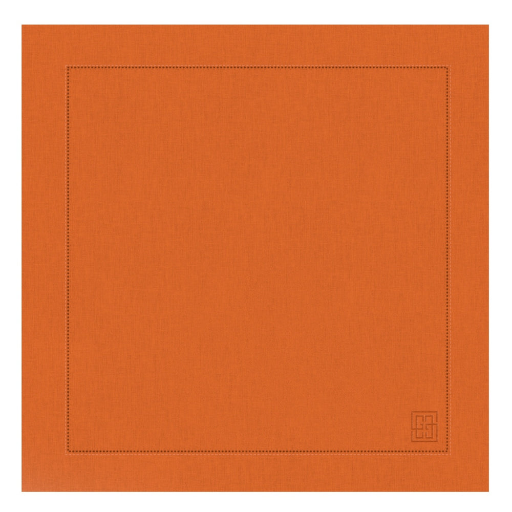 GUARDANAPO LINHO VISCO BARRA LARGA PREMIUM LARANJA 55X55  CM