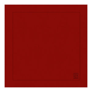 GUARDANAPO LINHO VISCO BARRA LARGA PREMIUM VERMELHO 55X55  CM