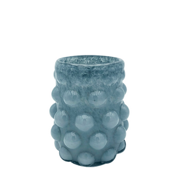 VASO DE VIDRO DOTS AZUL 15,5 X 19 (H) CM