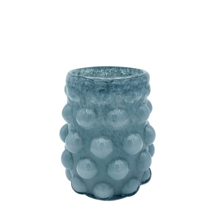 VASO DE VIDRO DOTS AZUL 15,5 X 19 (H) CM