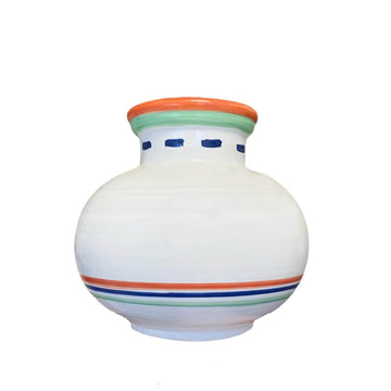 VASO DE CERÂMICA MÉDIO BOLINHA TOSCANA 15 X 14 (H) CM