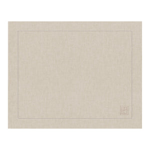 JOGO AMERICANO DE LINHO PURO BARRA LARGA PREMIUM NATURAL 50X39 CM