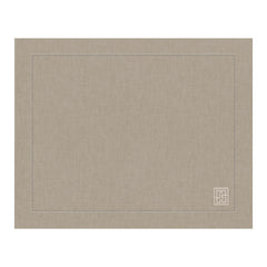 JOGO AMERICANO DE LINHO VISCO BARRA LARGA PREMIUM BEGE 50X39  CM