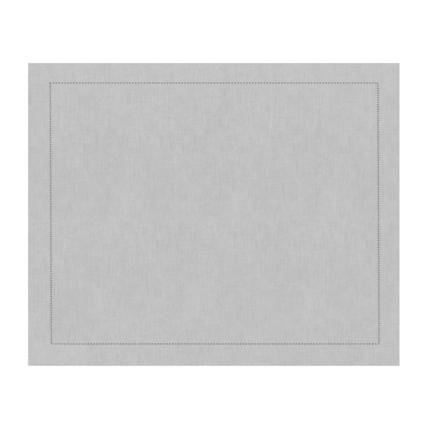 JOGO AMERICANO DE LINHO VISCO CINZA COM PONTO AJOUR 46X35 CM