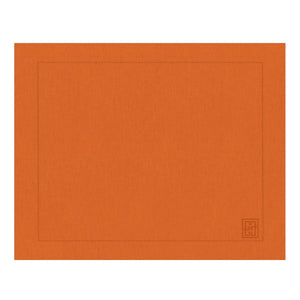 JOGO AMERICANO LINHO VISCO BARRA LARGA PREMIUM LARANJA 50X39  CM