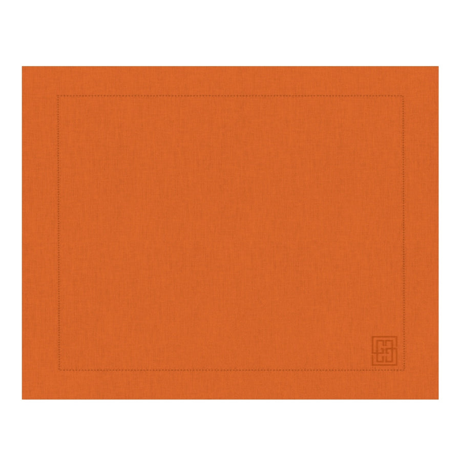JOGO AMERICANO LINHO VISCO BARRA LARGA PREMIUM LARANJA 50X39  CM