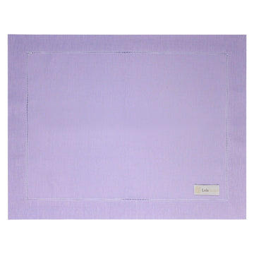JOGO AMERICANO DE LINHO VISCO COM PONTO AJOUR SUMMER COLORS LILÁS 46X37 CM