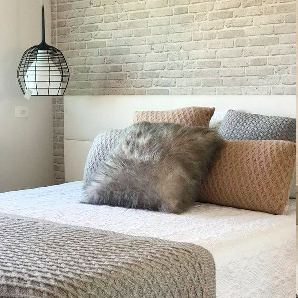 MANTA LOSANGOS CASHMERE TOUCH CINZA 130X180 CM