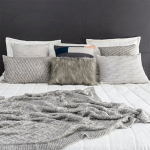 MANTA LOSANGOS CASHMERE TOUCH CINZA 130X180 CM