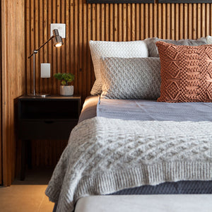 MANTA LOSANGOS CASHMERE TOUCH CINZA 130X180 CM