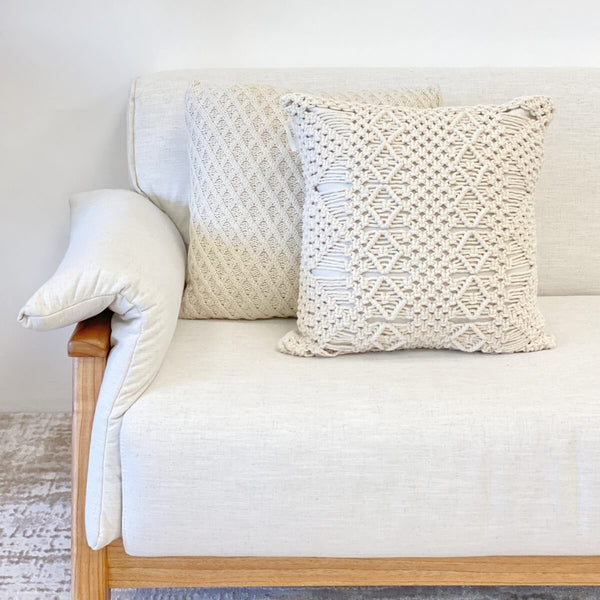 Almofada macrame off white