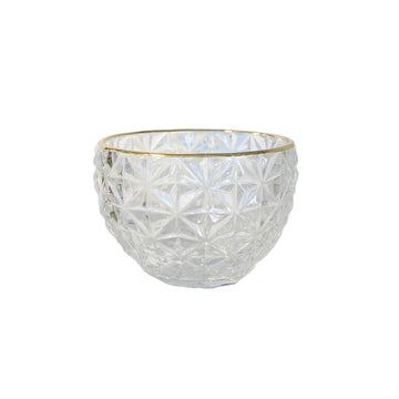 MINI BOWL LAPIDADO LIZ COM FRISO DOURADO 6 X 10 (H) CM