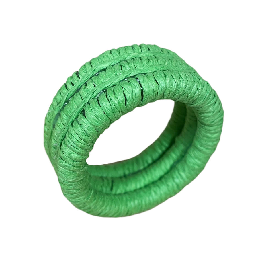 Porta guardanapo de fibra natural verde
