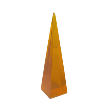 PIRÂMIDE DE RESINA LARANJA G 23 CM