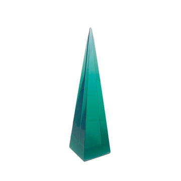 PIRÂMIDE DE RESINA VERDE G 23 CM