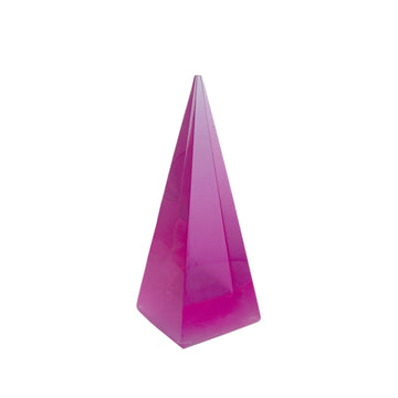 PIRÂMIDE DE RESINA ROSA P 18 CM