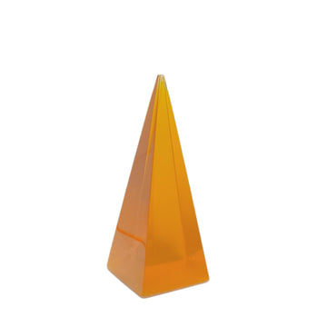 PIRÂMIDE DE RESINA LARANJA P 18 CM