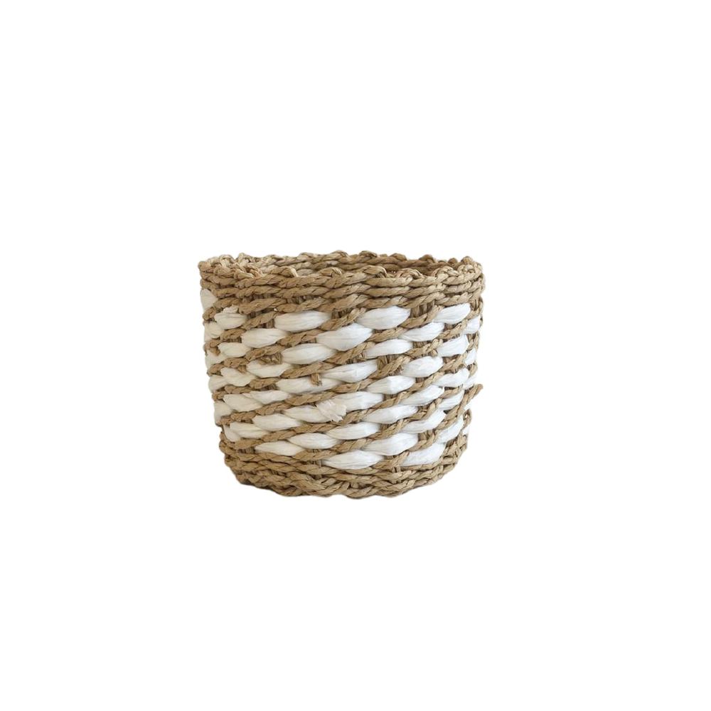 CESTO DE PALHA BLANC P