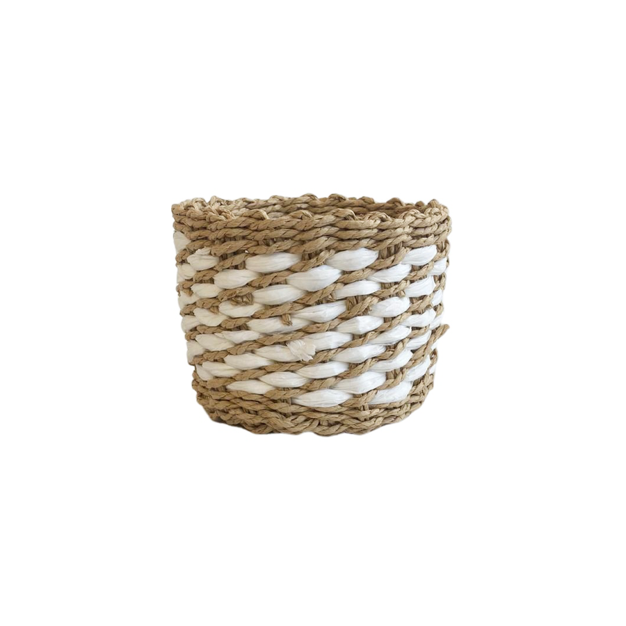 CESTO DE PALHA BLANC M